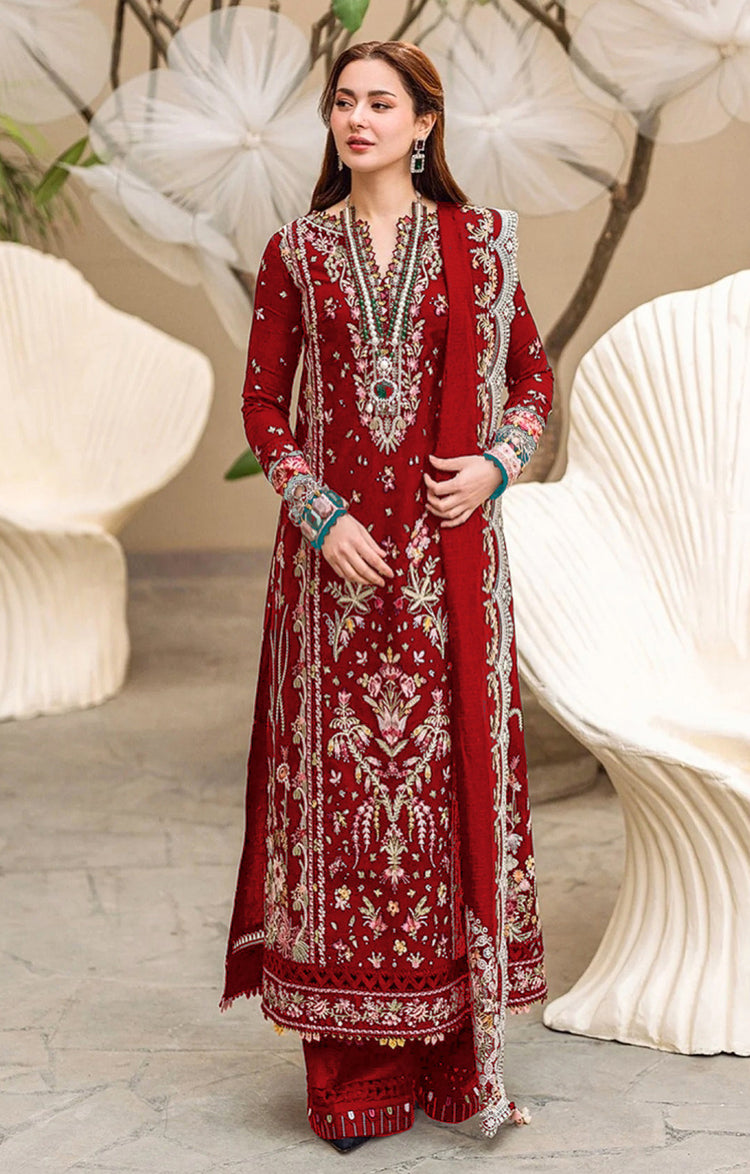 3 Piece Unstitched Embroidered Lawn Suit | D-2508-A