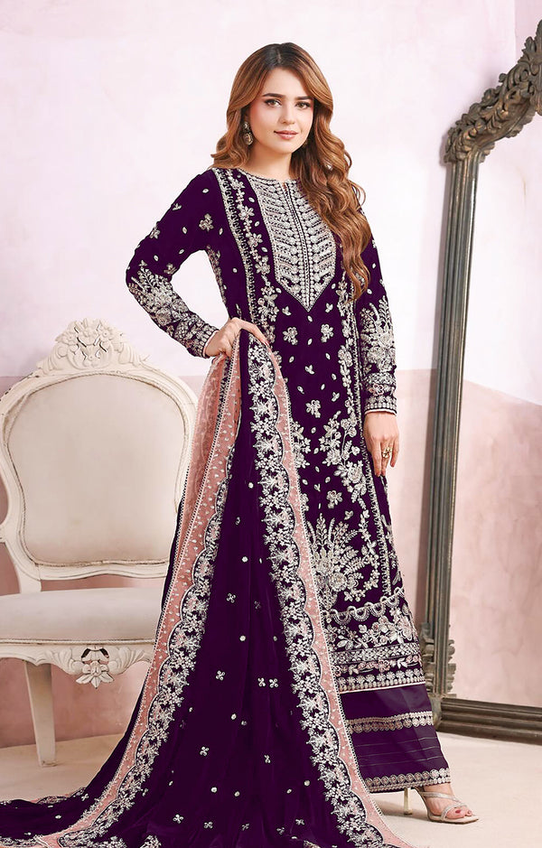 ANEELAS VELVET PLUM LUXE