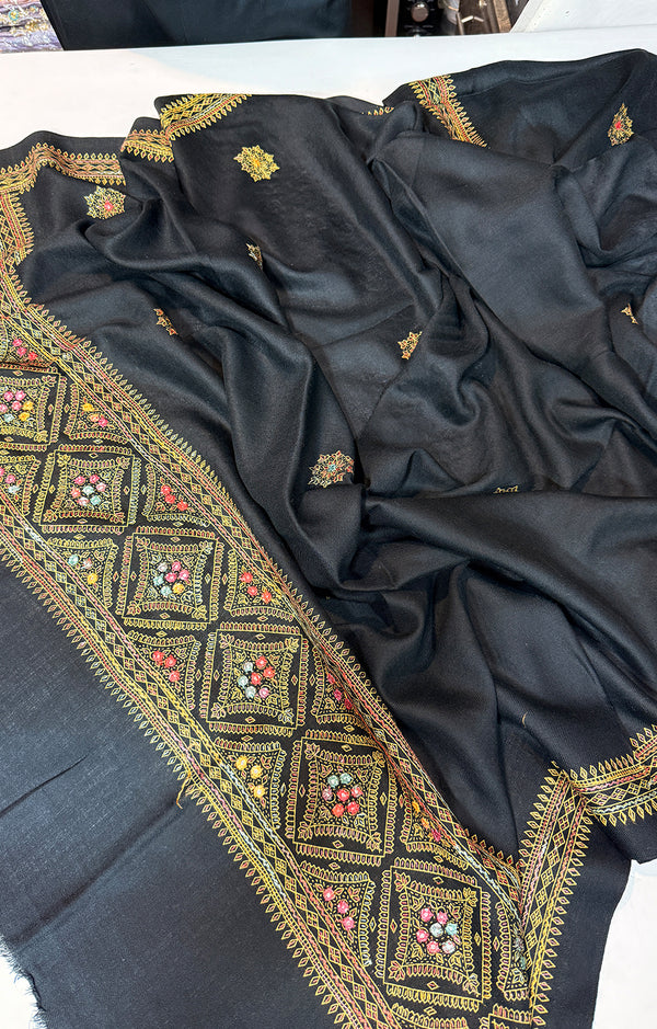 KASHMIRI WOOL SHAWL 2 Black