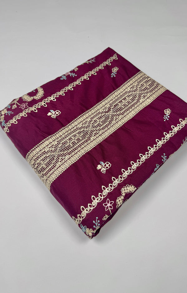 LAILA MISHRA 01-B MGENTA LAWN 2PC FREE DC