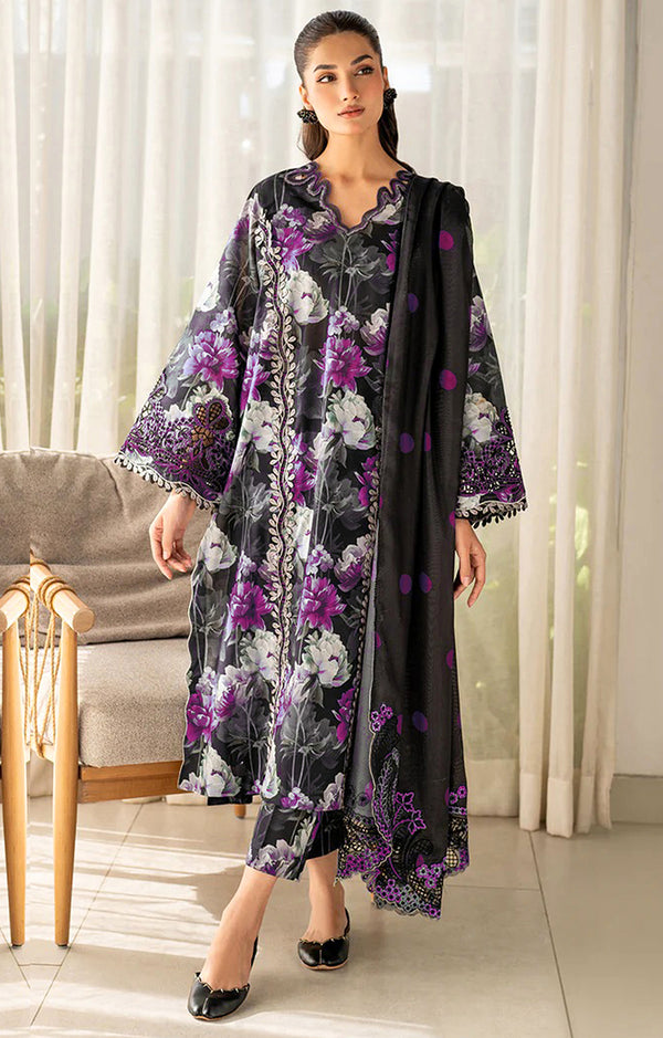 BAROQUE SILK PRINT 4093 Black
